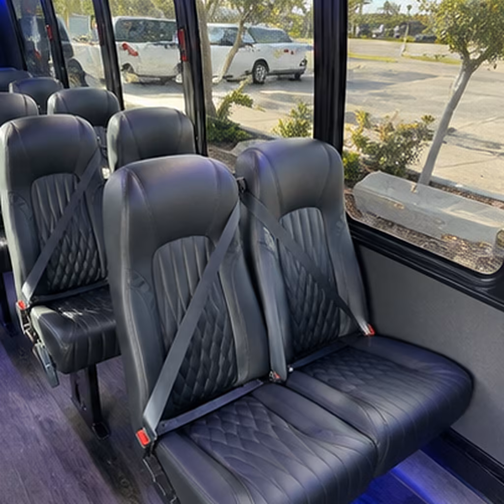 shreveport 28 passenger minibus interior