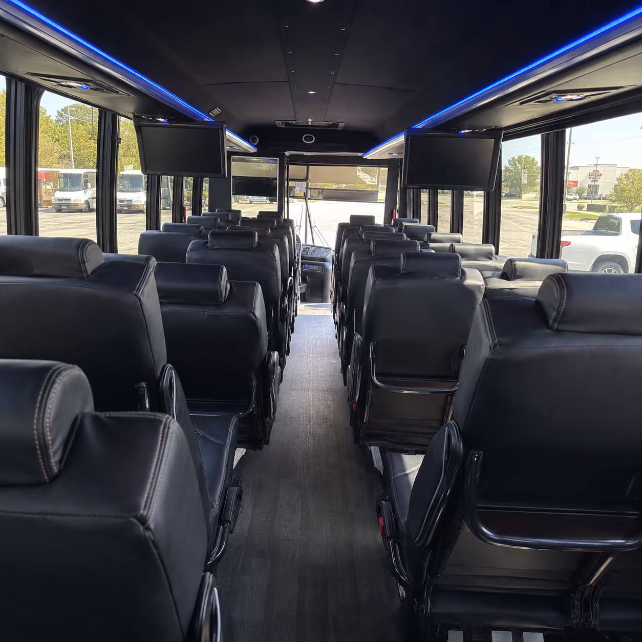 shreveport 30 passenger minibus interior