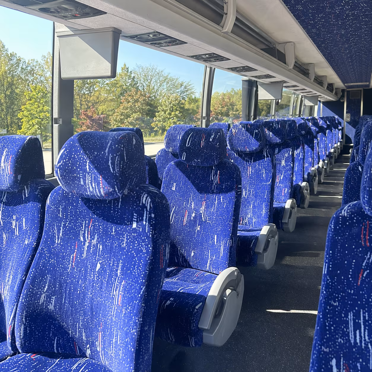 shreveport 56 passenger charter bus inside