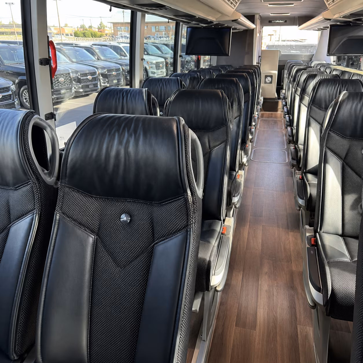shreveport 56 passenger charter bus interior